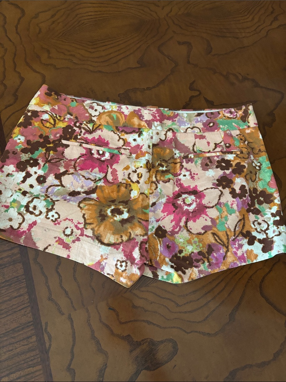 Floral Multi-Color Women's Cotton Shorts - Picture 4 of 5